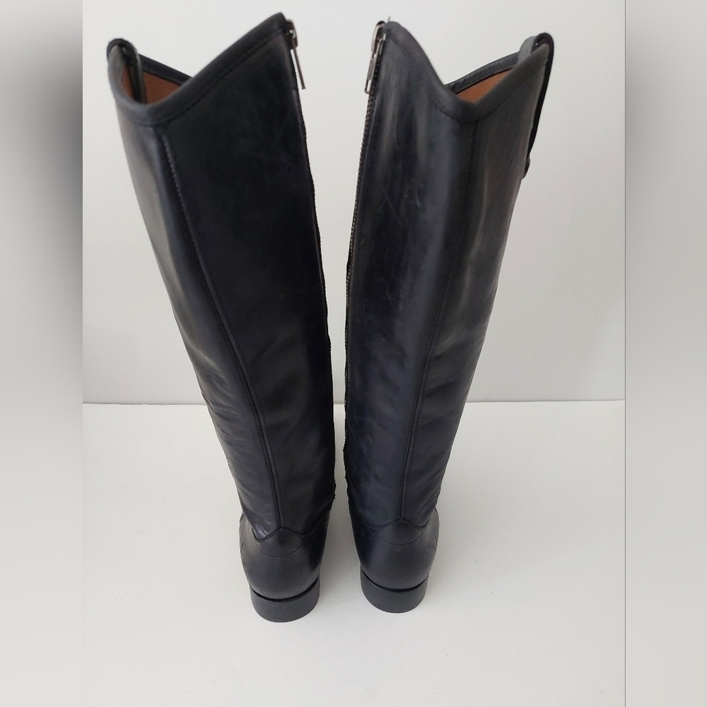 Frye Melissa Black Riding-Style Boots Size 6.5 - Picture 4 of 9